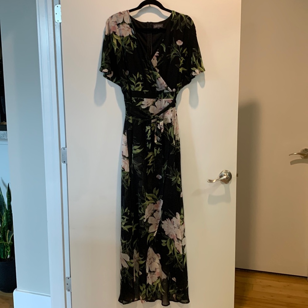 Black Dress with Floral Print